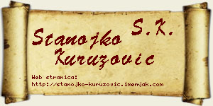 Stanojko Kuruzović vizit kartica